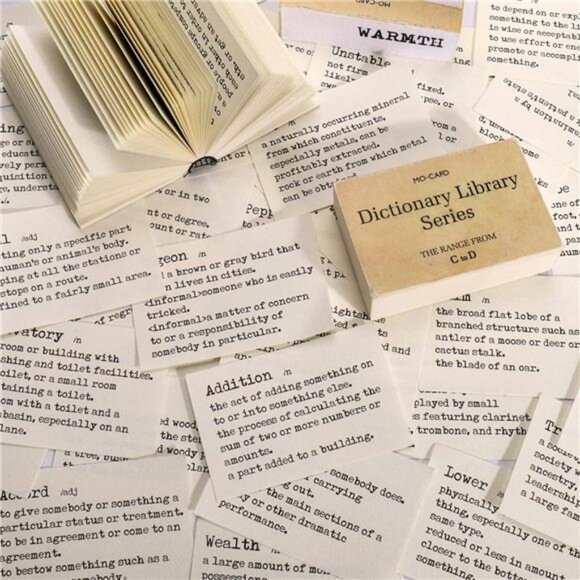 800pcs Vintage Scrapbook Paper,Mini Dictionary Scrapbooking Paper for Journaling - Picture 6 of 7